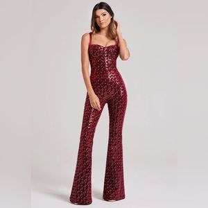 Nadine Merabi Hailey Red Jumpsuit